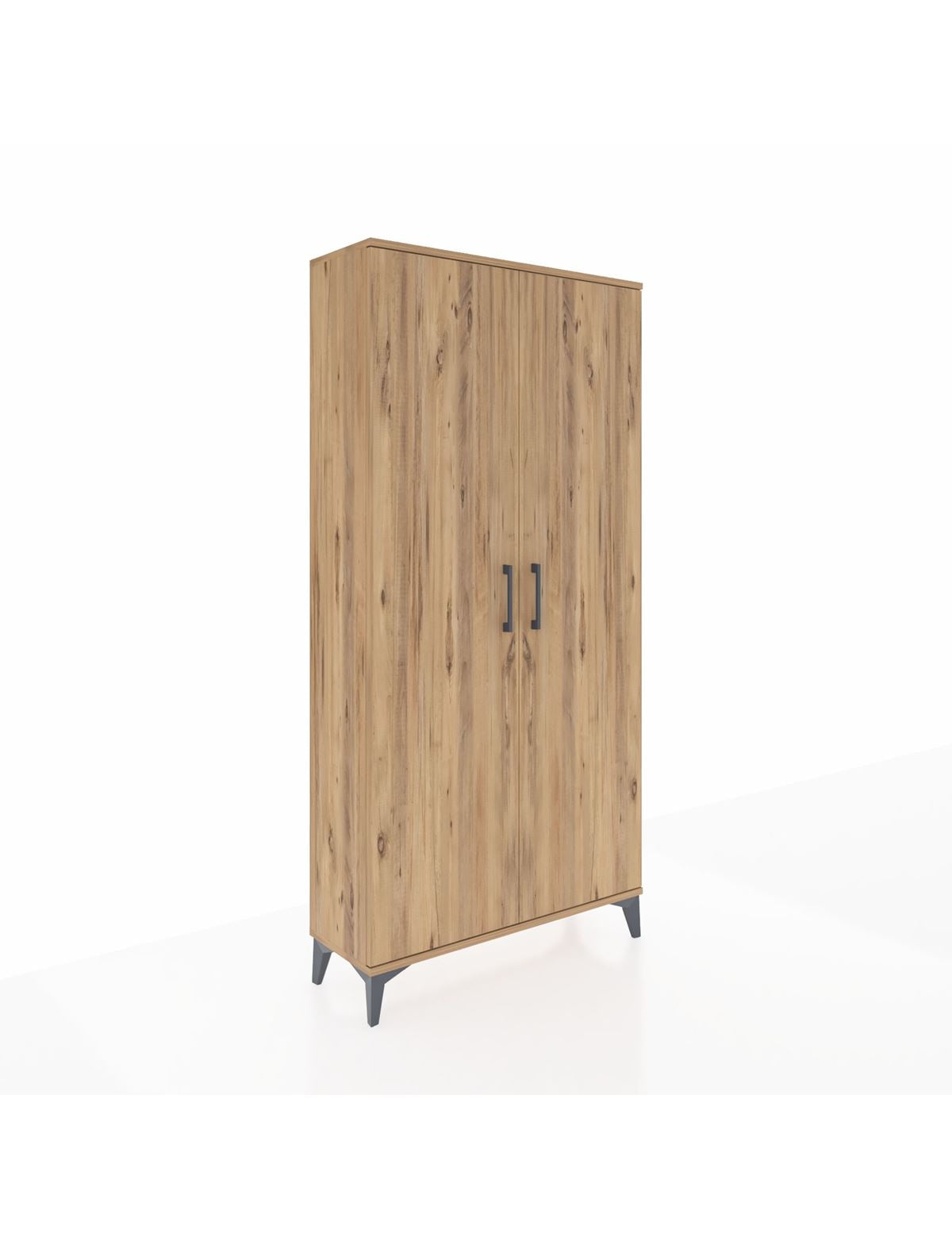 Arges Dolap 4 Raflı 2 Kapaklı 88x30x182 Çam-Çam