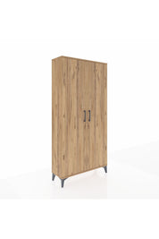Arges Dolap 4 Raflı 2 Kapaklı 88x30x182 Çam-Çam