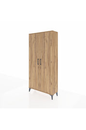 Arges Dolap 4 Raflı 2 Kapaklı 88x30x182 Çam-Çam
