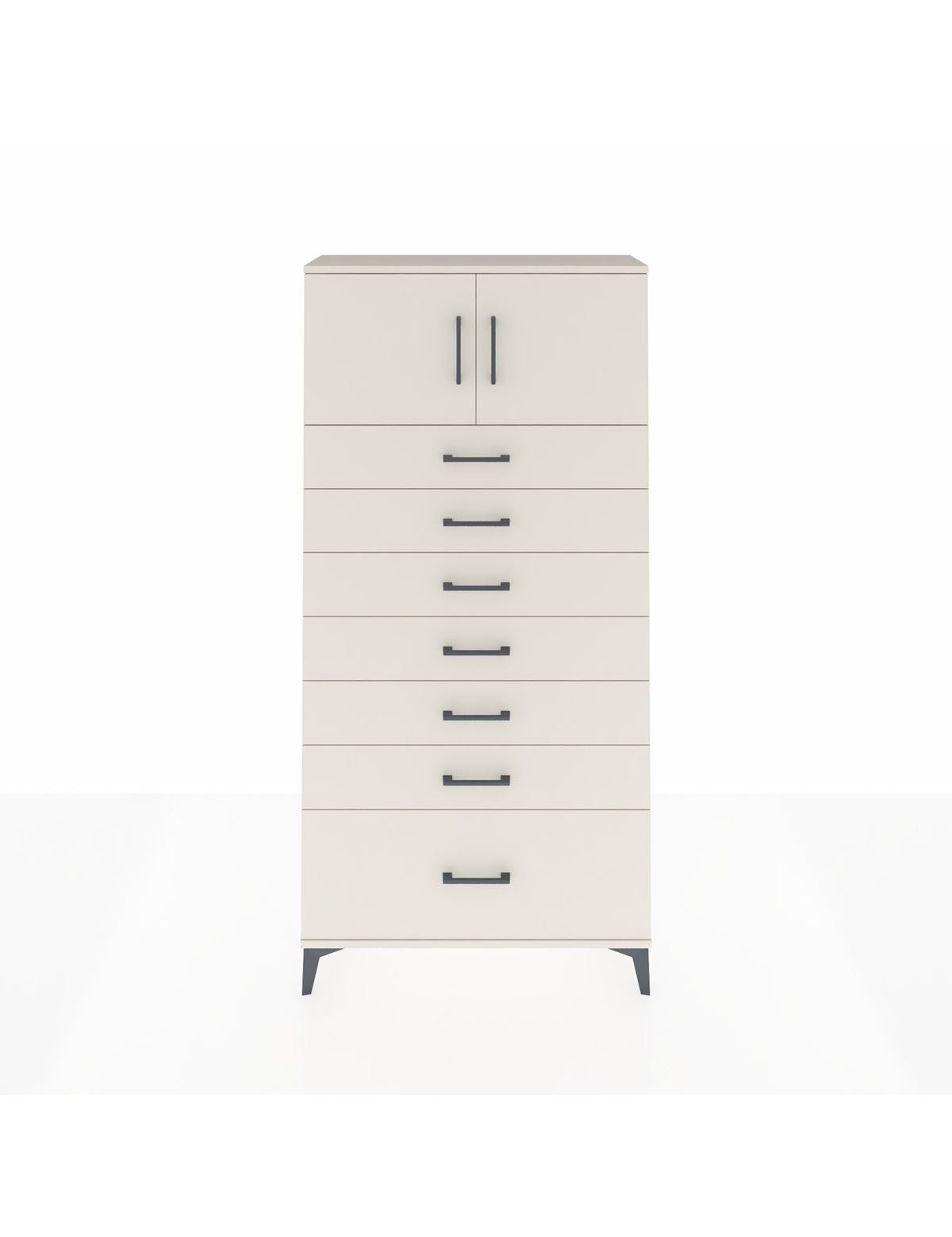 Arges Dolap Tek Raflı 7 Çekmeceli 2 Kapaklı 88x30x182 Aytaşı-Aytaşı