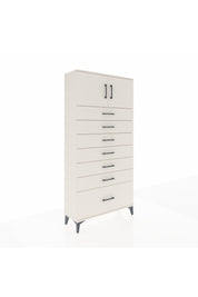 Arges Dolap Tek Raflı 7 Çekmeceli 2 Kapaklı 88x30x182 Aytaşı-Aytaşı