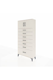 Arges Dolap Tek Raflı 7 Çekmeceli 2 Kapaklı 88x30x182 Aytaşı-Aytaşı