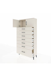 Arges Dolap Tek Raflı 7 Çekmeceli 2 Kapaklı 88x30x182 Aytaşı-Aytaşı