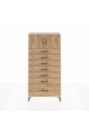 Arges Dolap Tek Raflı 7 Çekmeceli 2 Kapaklı 88x30x182 Aytaşı-Çam