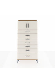 Arges Dolap Tek Raflı 7 Çekmeceli 2 Kapaklı 88x30x182 Çam-Aytaşı