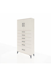 Arges Dolap 2 Raflı 6 Çekmeceli 2 Kapaklı 88x30x182 Aytaşı-Aytaşı