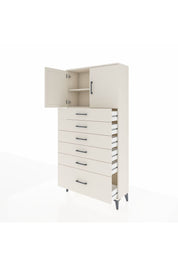 Arges Dolap 2 Raflı 6 Çekmeceli 2 Kapaklı 88x30x182 Aytaşı-Aytaşı