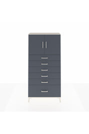 Arges Dolap 2 Raflı 6 Çekmeceli 2 Kapaklı 88x30x182 Aytaşı-Antrasit