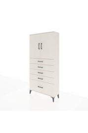 Arges Dolap 2 Raflı 5 Çekmeceli 2 Kapaklı 88x30x182 Aytaşı-Aytaşı
