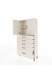 Arges Dolap 2 Raflı 5 Çekmeceli 2 Kapaklı 88x30x182 Aytaşı-Aytaşı