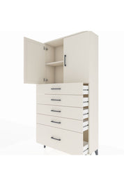 Arges Dolap 2 Raflı 5 Çekmeceli 2 Kapaklı 88x30x182 Aytaşı-Aytaşı