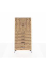 Arges Dolap 2 Raflı 5 Çekmeceli 2 Kapaklı 88x30x182 Aytaşı-Çam