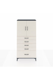 Arges Dolap 2 Raflı 5 Çekmeceli 2 Kapaklı 88x30x182 Antrasit-Aytaşı