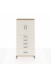 Arges Dolap 2 Raflı 5 Çekmeceli 2 Kapaklı 88x30x182 Çam-Aytaşı