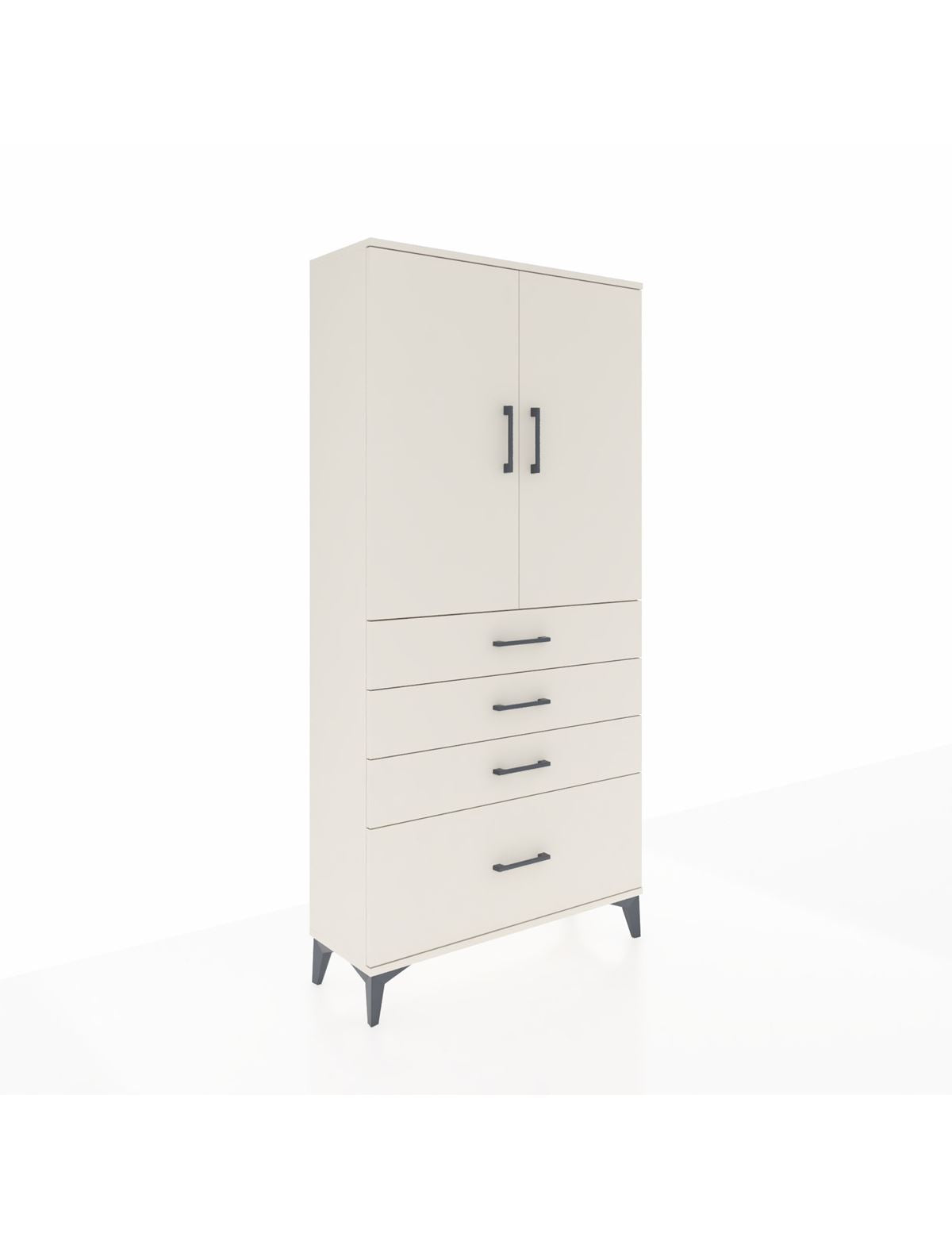 Arges Dolap 3 Raflı 4 Çekmeceli 2 Kapaklı 88x30x182 Aytaşı-Aytaşı