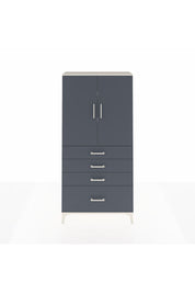 Arges Dolap 3 Raflı 4 Çekmeceli 2 Kapaklı 88x30x182 Aytaşı-Antrasit