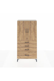 Arges Dolap 3 Raflı 4 Çekmeceli 2 Kapaklı 88x30x182 Aytaşı-Çam