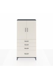 Arges Dolap 3 Raflı 4 Çekmeceli 2 Kapaklı 88x30x182 Antrasit-Aytaşı