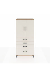 Arges Dolap 3 Raflı 4 Çekmeceli 2 Kapaklı 88x30x182 Çam-Aytaşı