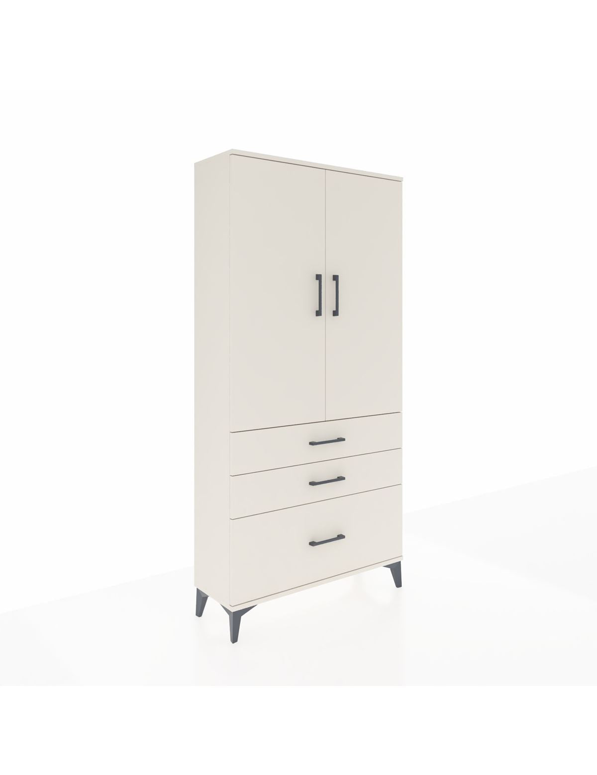 Arges Dolap 3 Raflı 3 Çekmeceli 2 Kapaklı 88x30x182 Aytaşı-Aytaşı