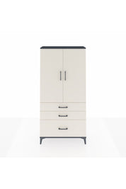 Arges Dolap 3 Raflı 3 Çekmeceli 2 Kapaklı 88x30x182 Antrasit-Aytaşı