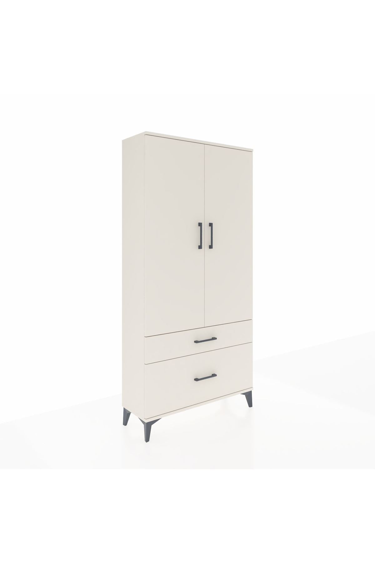 Arges Dolap 4 Raflı 2 Çekmeceli 2 Kapaklı 88x30x182 Aytaşı-Aytaşı