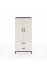 Arges Dolap 4 Raflı 2 Çekmeceli 2 Kapaklı 88x30x182