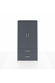 Arges Dolap 4 Raflı 2 Çekmeceli 2 Kapaklı 88x30x182 Antrasit-Antrasit