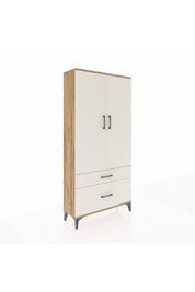 Arges Dolap 4 Raflı 2 Çekmeceli 2 Kapaklı 88x30x182 Çam-Aytaşı