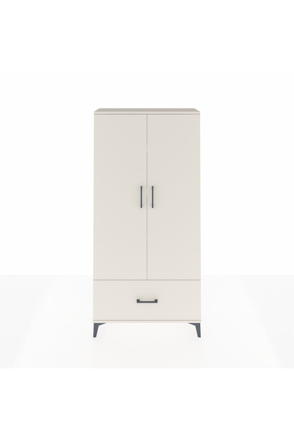 Arges Dolap 4 Raflı Tek Çekmeceli 2 Kapaklı 88x30x182 Aytaşı-Aytaşı