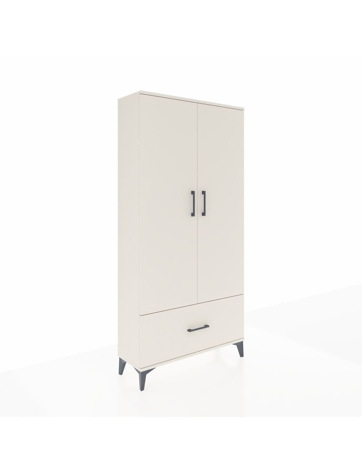 Arges Dolap 4 Raflı Tek Çekmeceli 2 Kapaklı 88x30x182 Aytaşı-Aytaşı