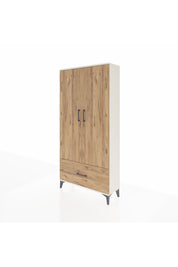 Arges Dolap 4 Raflı Tek Çekmeceli 2 Kapaklı 88x30x182 Aytaşı-Çam