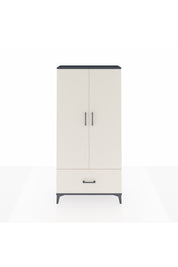 Arges Dolap 4 Raflı Tek Çekmeceli 2 Kapaklı 88x30x182 Antrasit-Aytaşı