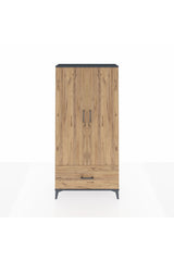Arges Dolap 4 Raflı Tek Çekmeceli 2 Kapaklı 88x30x182
