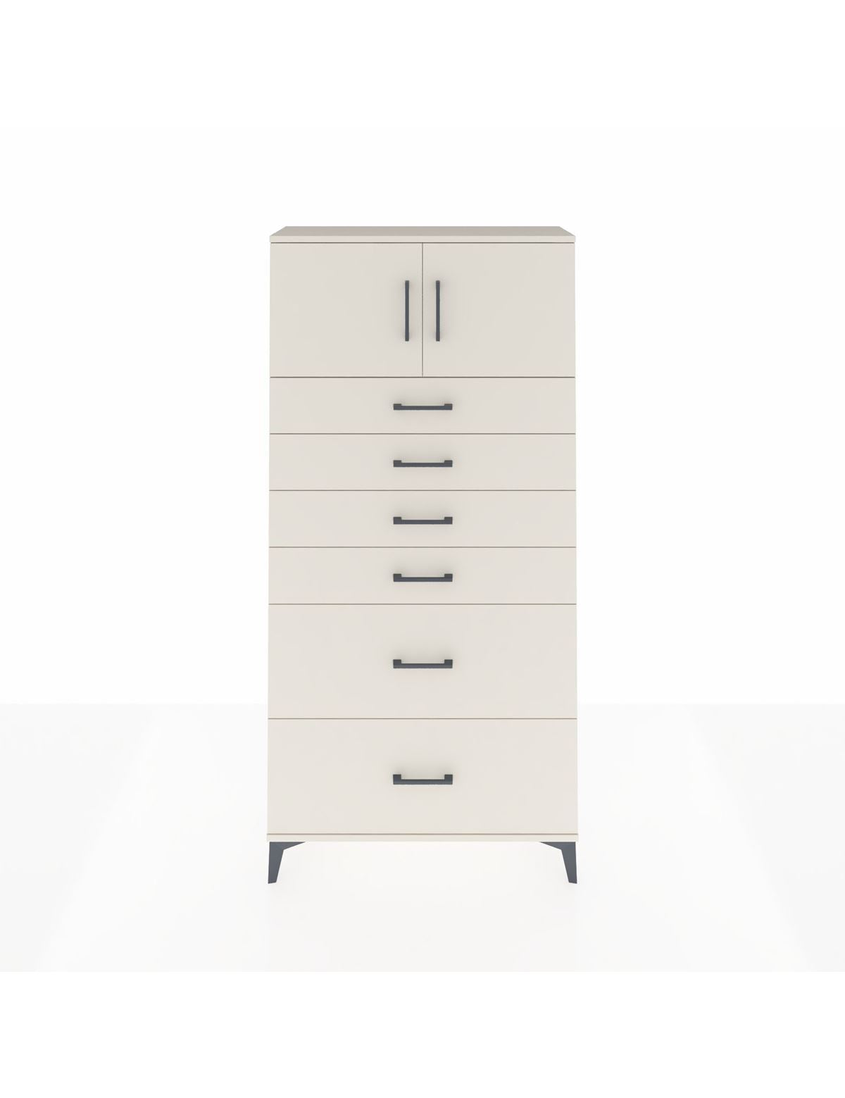 Arges Dolap Tek Raflı 6 Çekmeceli 2 Kapaklı 88x30x182 Aytaşı-Aytaşı