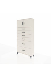 Arges Dolap Tek Raflı 6 Çekmeceli 2 Kapaklı 88x30x182 Aytaşı-Aytaşı