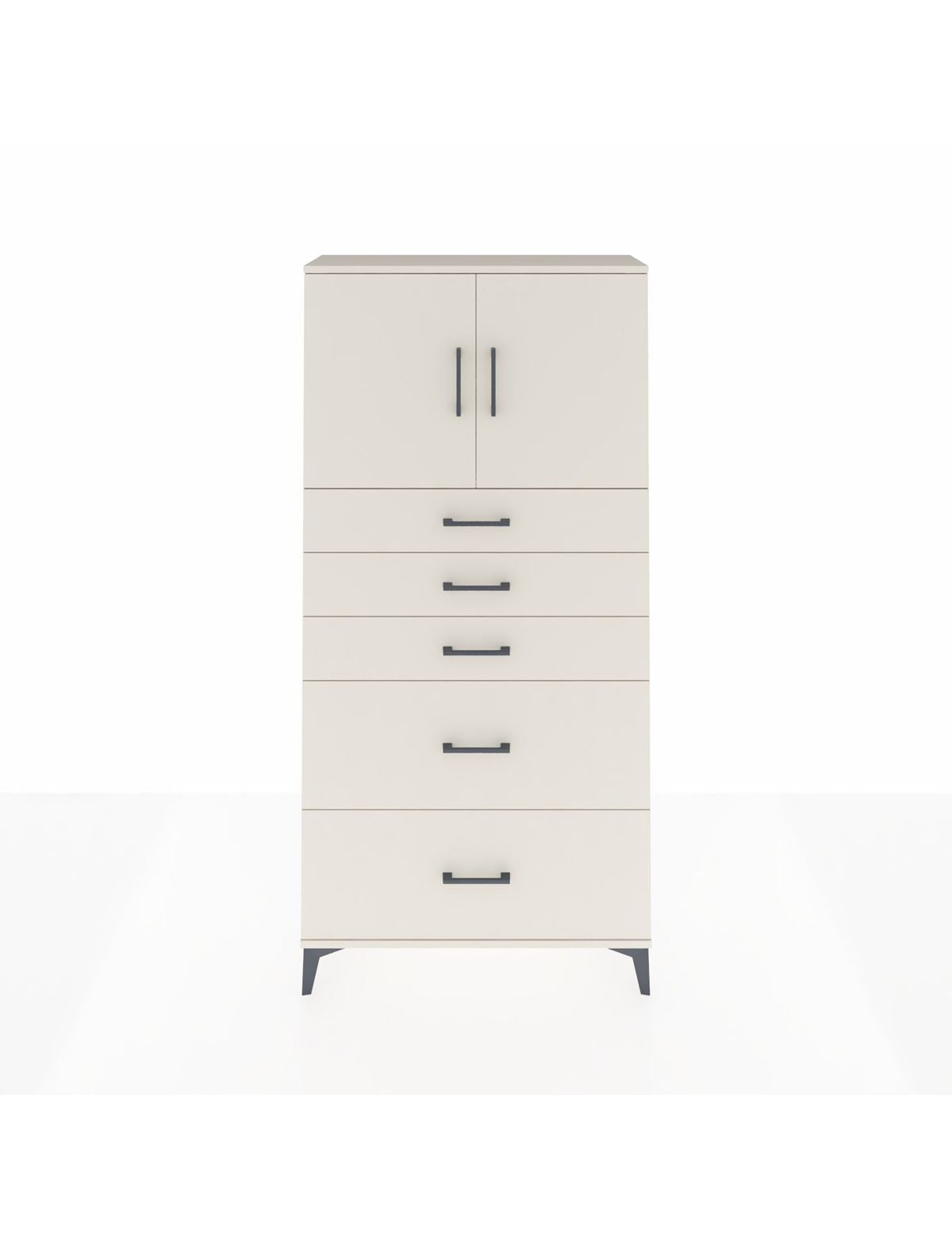 Arges Dolap 2 Raflı 5 Çekmeceli 2 Kapaklı 88x30x182 Aytaşı-Aytaşı