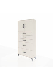 Arges Dolap 2 Raflı 5 Çekmeceli 2 Kapaklı 88x30x182 Aytaşı-Aytaşı