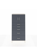 Arges Dolap 2 Raflı 5 Çekmeceli 2 Kapaklı 88x30x182