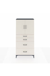 Arges Dolap 2 Raflı 4 Çekmeceli 2 Kapaklı 88x30x182 Antrasit-Aytaşı