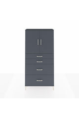 Arges Dolap 2 Raflı 4 Çekmeceli 2 Kapaklı 88x30x182