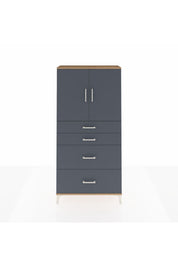 Arges Dolap 2 Raflı 4 Çekmeceli 2 Kapaklı 88x30x182 - S24M019V8A