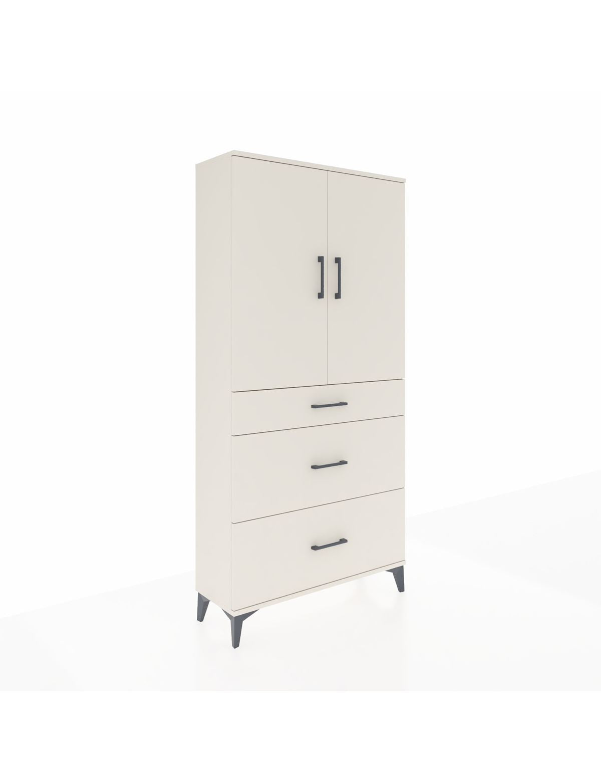 Arges Dolap 3 Raflı 3 Çekmeceli 2 Kapaklı 88x30x182 Aytaşı-Aytaşı