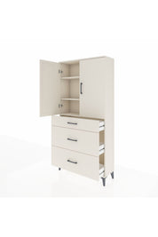 Arges Dolap 3 Raflı 3 Çekmeceli 2 Kapaklı 88x30x182 Aytaşı-Aytaşı
