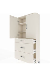 Arges Dolap 3 Raflı 3 Çekmeceli 2 Kapaklı 88x30x182 Aytaşı-Aytaşı