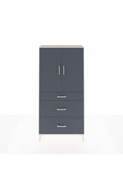 Arges Dolap 3 Raflı 3 Çekmeceli 2 Kapaklı 88x30x182 Aytaşı-Antrasit