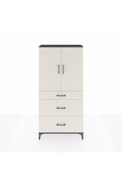 Arges Dolap 3 Raflı 3 Çekmeceli 2 Kapaklı 88x30x182 Antrasit-Aytaşı