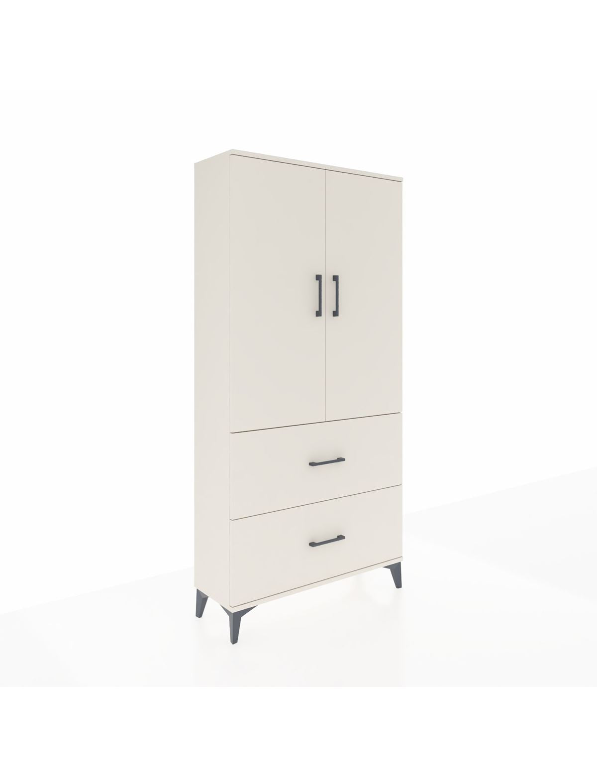 Arges Dolap 3 Raflı 2 Çekmeceli 2 Kapaklı 88x30x182 Aytaşı-Aytaşı