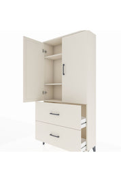 Arges Dolap 3 Raflı 2 Çekmeceli 2 Kapaklı 88x30x182 Aytaşı-Aytaşı