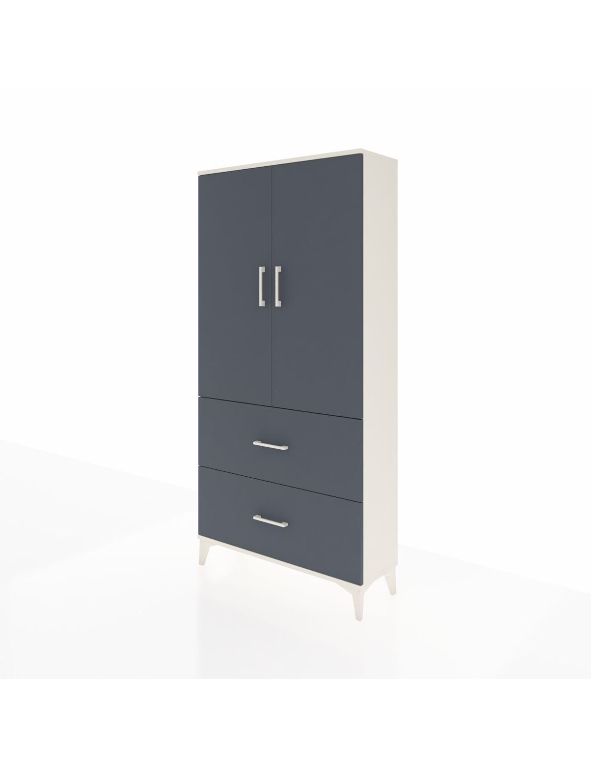 Arges Dolap 3 Raflı 2 Çekmeceli 2 Kapaklı 88x30x182 - S24M021V2A